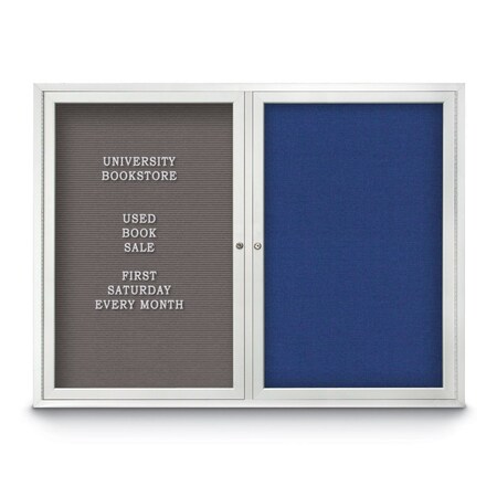 United Visual Products Corkboard, 36"x36", Buff/Satin UV403PLUS-SATIN-BUFF